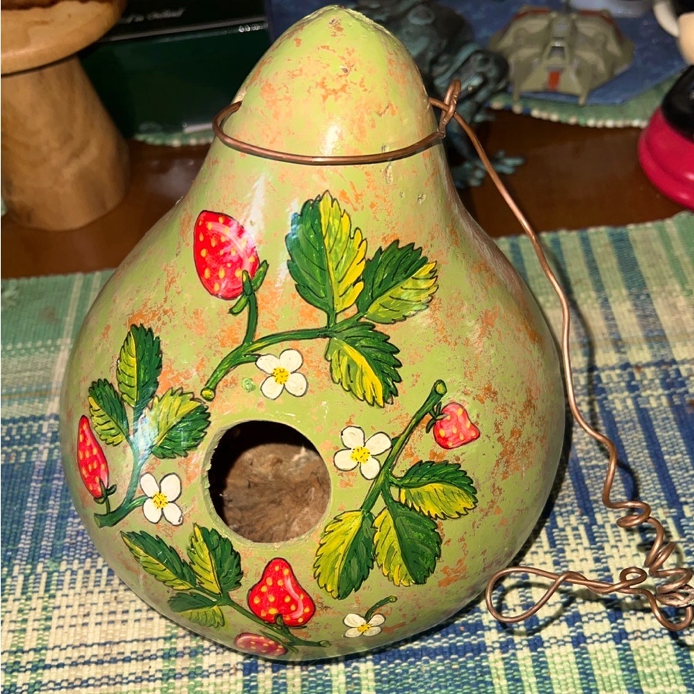 ⚡️ Beautiful handmade hand painted gourd